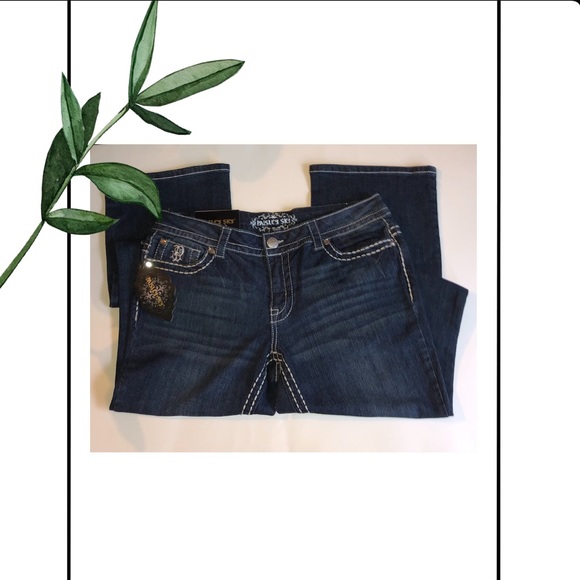 Paisley Sky Denim - Paisley Sky Dark Blue Boot Cut Jeans SZ:10